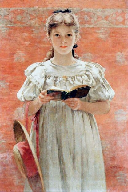 Walter MacEwen (1860 – 1943) Girl Standing with Book