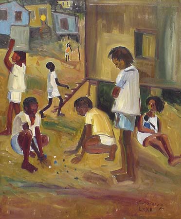 Edésio Esteves, Brincadeira de Criança, 1972,ost, 65x54 cm