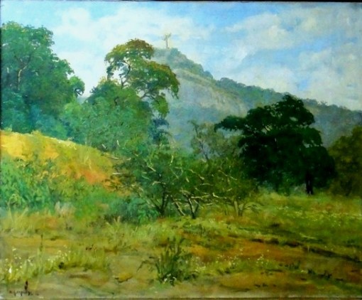 EDY GOMES CAROLLO (1921-2000)Paisagem do Corcovado-Rio,ost, 50 x 60