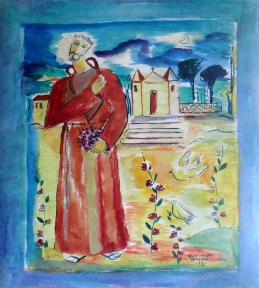 HUMBERTO DA COSTA Guache 44 X 34 cm São Francisco 78 ass. Inf. Dir.
