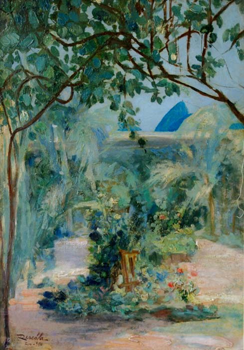 Rescala, Paisagem do RJ com Pão de Açúcar ao fundo, 1950, 40 x 30 cm – OSM