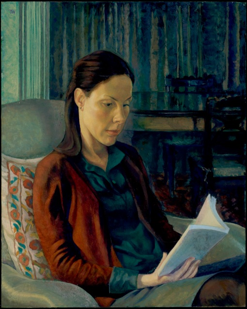 Wiggins, Toby, Natalie-Reading-50-x-40-cm-20-x-16-inches-oil-on-canvas