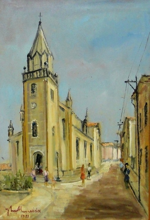 JOSÉ MARIA DE ALMEIDA (1906-1995)Igreja Matriz de Aruoca-MG,1981,ost, 55 x 38