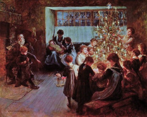 c Albert Chevallier Tayler (British painter, 1862-1925) The Christmas Tree 1911