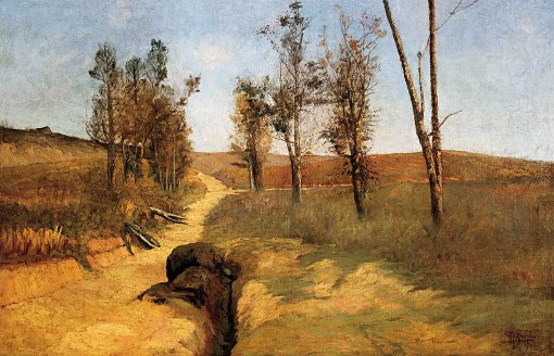 PARREIRAS, Antônio,Paisagem,óleo s tela, ass. e dat. 1900 inf. dir., 69 x 105 cm