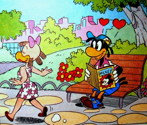 amor, atração, lendo, revista, parque,