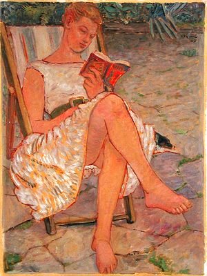 Peter Samuelson, 1959, Bridget lendo