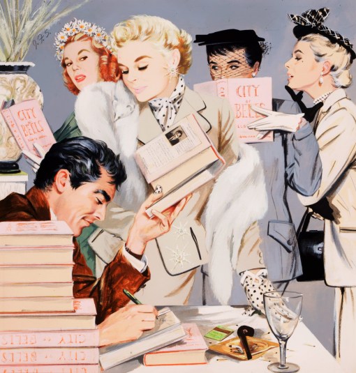 The Book Signing. Collier’s Magazine illustration (1950s). J. Frederick