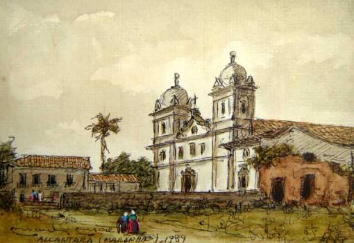 Manlio Moreto, Alcantara, Maranhão, 1989, aquarela, 13x19