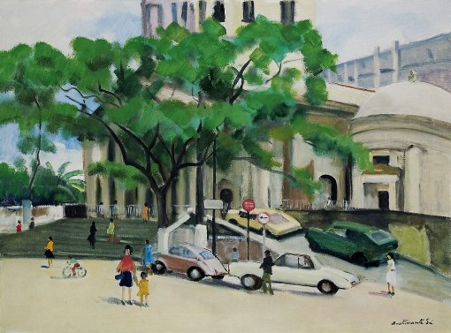 BUSTAMANTE SÁ, Rubens Forte, Largo do Machado, RJ, ost,(década de 1960),54 x 73 cm