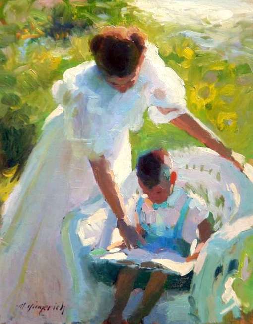 Mark Gingerich (EUA) a aula de leitura,ostcm, 35 x 28 cm