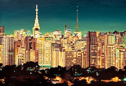 Carlos Eduardo zornoff,(Brasil, 1959) Vista Noturna SP, 2014, ost, 70 x 100