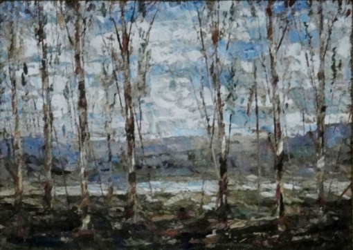 JOSE PAULO MOREIRA DA FONSECA (1922-2004). Tranquilidade no Outono, óleo s tela, 23 X 32. Assinado e datado (1975) no c.i.d.