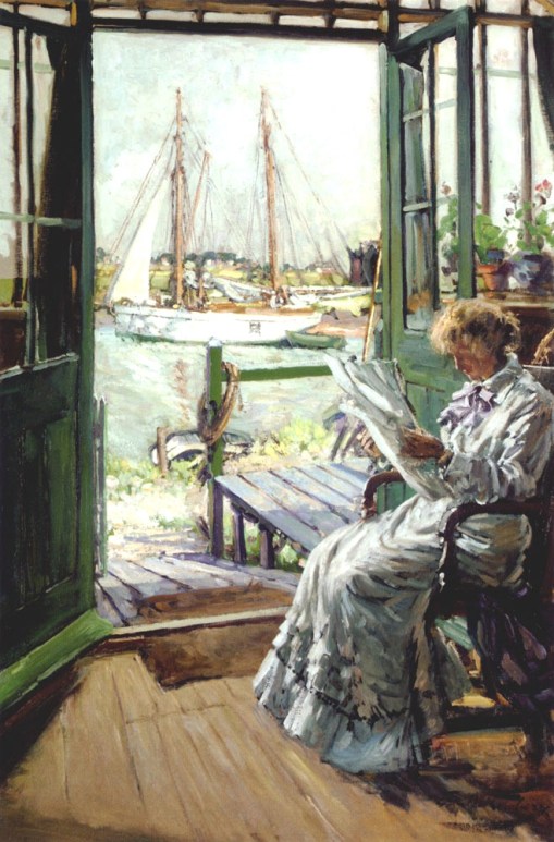 Francis Henry Newbery, (1855-1946) A Summer's Day, Looking Across The Estuary From Walberswick To Southwold,ost.110 x 74 cm,Public collection