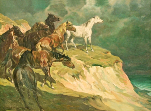carol-kossak, cavalos, ost, 90x120