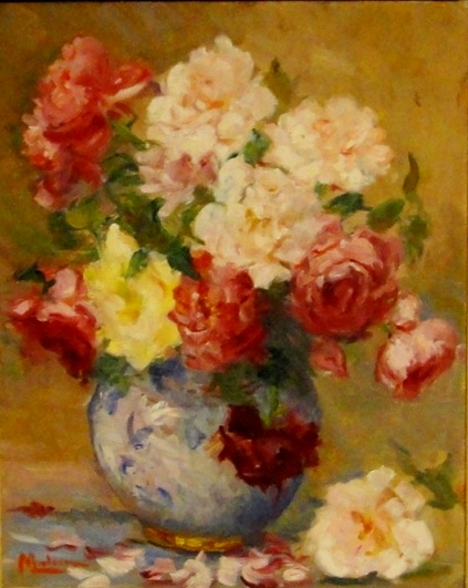 Malisa (1913-1992) Vaso com flores ost, 41x33