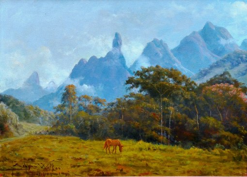 EDGAR WALTER - Rio - Bahia, O.S.T, assinado no canto inferior esquerdo, localizado em Teresópolis - RJ e datado de 1991. 52x72 cm.