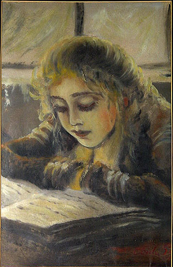 eugeniusz-eibisch-polonia-1895-1987-leitura-1953-tempera-guache-sobre-tela-48-x-31cm