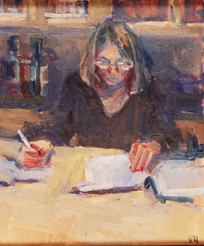 mulher-escrevendo-valerie-hardy-eua-contemp-ost-30-x-25-cm