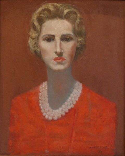 CÂNDIDO PORTINARI. Retrato feminino - o.s.t. - 61 x 50 cm - assinado e datado 58 no cid. (Registrado no Projeto).