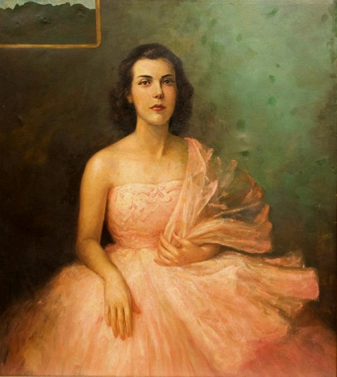 HENRIQUE BERNARDELLI - Figura feminina, O.S.T.105x95 cm.