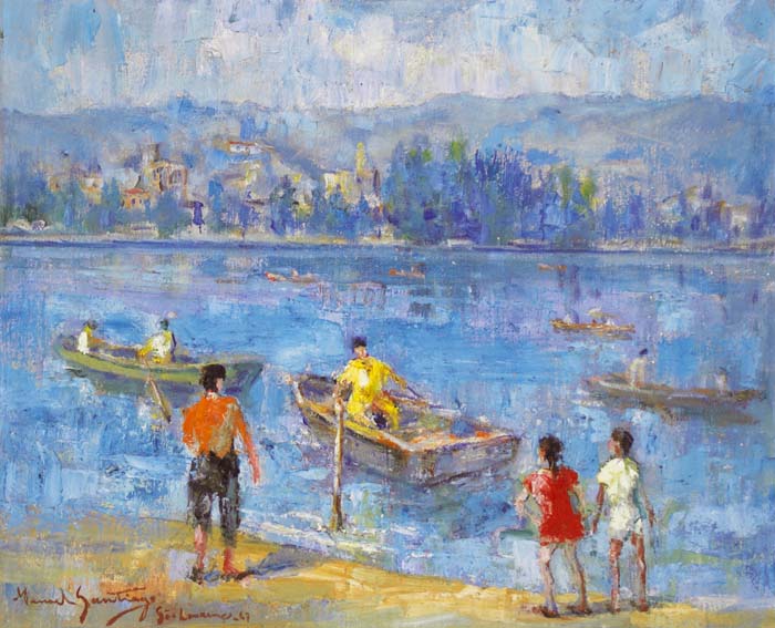 Manoel Santiago,Parque das águas em São Lourenço – MG, 1967,OST,50 x 60 7.900