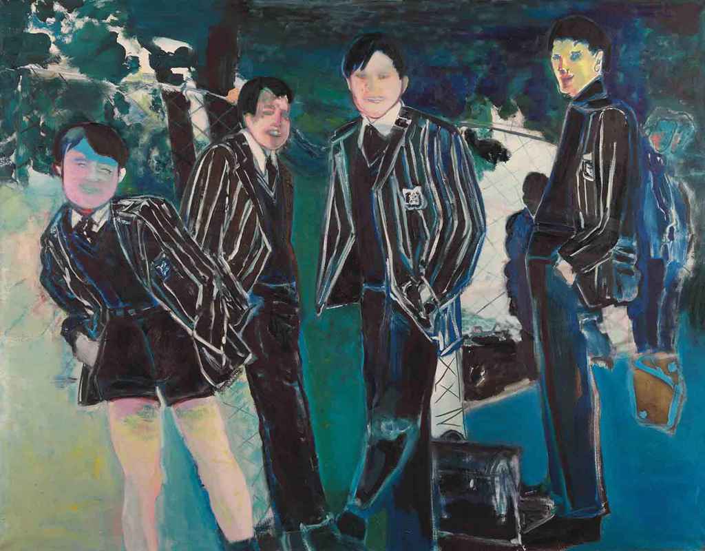 Marlene Dumas (Africa do Sul, 1953)Os alunos, 1987,ost, 160 x 200 cm