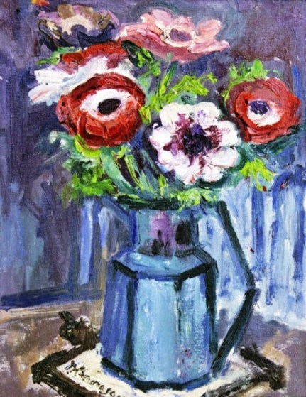 Tadashi Kaminagai - Anemone. Óleo sobre tela, 42x33 cm, 1979,