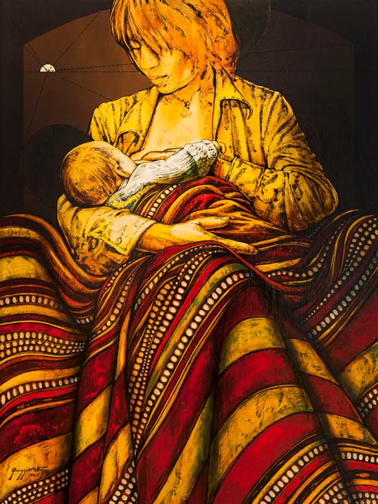 quissak-jr-a-mae, 1975,-oleo-sobre-tela-80 x 60 cm