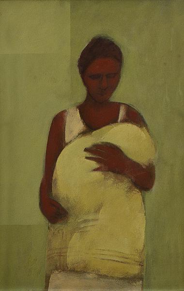 SCLIAR, Carlos (1920 2001) Mãe, vinavil - 56 x 37 cm. Ass. e datado 69 frente e