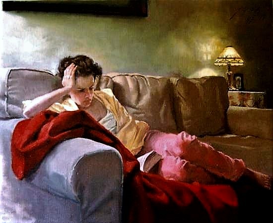 Carlos ygoa ( espanha, 1963)-Lendo, ost, 60x73