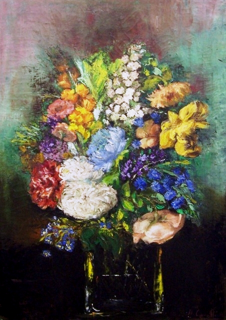 H. Cavalleiro, Natureza Morta, Óleo sobre tela, 70 X 50 cm.