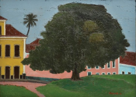 IVAN MARQUETTI (1941 - 2004). Paisagem de Alcântara-MA, óleo s tela, 80 x 130. Assinado e datado (1984) n