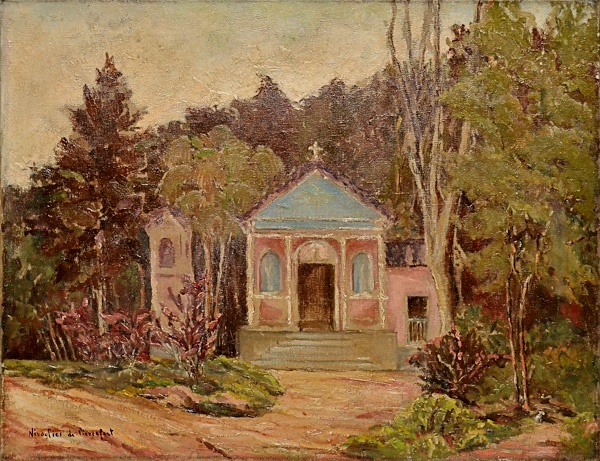 NIVOULIES DE PIERREFORT capela Mayrink, O.S.T, assinado no C.I.E 50x65 cm.