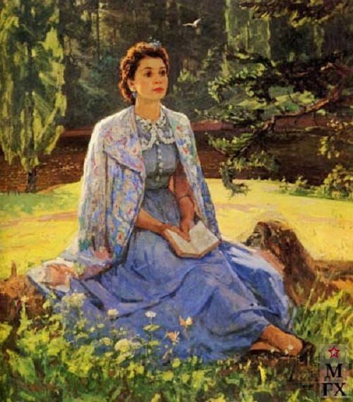 F. Reshetnikov portrait of his wife Lidiya Brodskaya