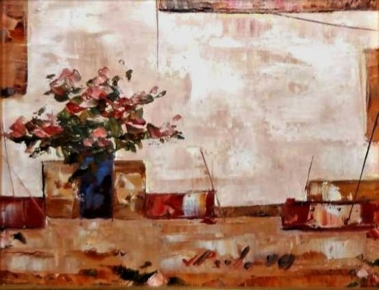 JOSÉ PAULO Moreira da Fonseca (1922 - 2004) Vaso de Flores, o.s.t. - 19 x 24 cm. Ass. e dat. 90