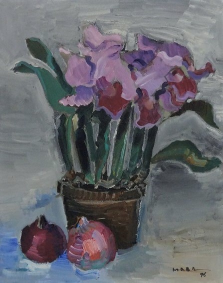 MANABU MABE (1924 - 1997) Orquídea, o.s.t., 50 X 40 cm, assinado