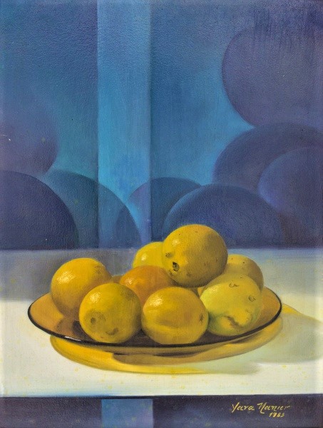 YARA NANIER, ASE, `Natureza Morta`, 45 x 33cm e CID 1993.