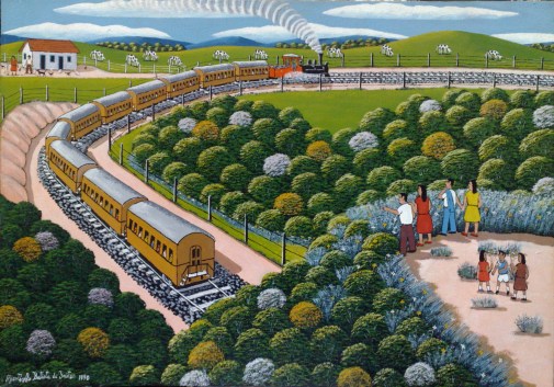 Agostinho Batista de Freitas (1927-1997) paisagem com trem