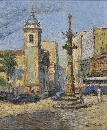 ARMANDO VIANNA(1897-1991),Lapa,ost,Ass., situado e datado Rio 1965, cid55 x 46 cm.