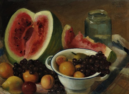 OSCAR PEREIRA DA SILVA (1867 - 1939) Natureza Morta,ost,40 x 54 cm,1929