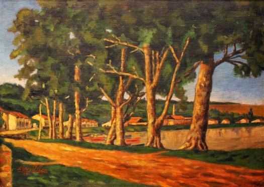 ÁLVARO PAULO SÊGA (Brasil, 1917 -1991)- Margem do Rio Piracicaba - Óleo sobre tela - 1941