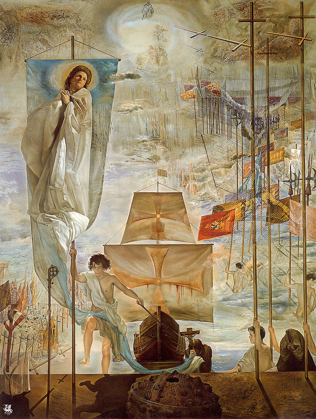 Salvador Dali (Espanha, 1904-1989) A descoberta da América,  1959, ost, 410 x 284 cm, Museu de  São Petersburg o, Florida.jpg