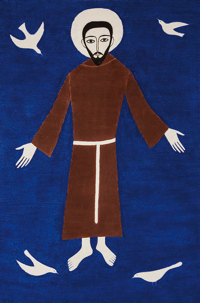 VOLPI, Alfredo,São Francisco,têmpera stela, (c. 1958)108 x 72 cm