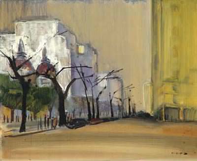 Manabu Mabe, RIO DE JANEIRO,38 x 46 cm,óleo sobre chapa de madeiraindustrializada, dec. 50