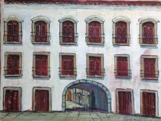 ELISEU MENESES DE LEMOS - ARCO DO TELES - PRAÇA XV - RIO DE JANEIRO - OST - ASSINADO NO CNTO INFERIOR DIREITO --MEDINDO 50 X 65