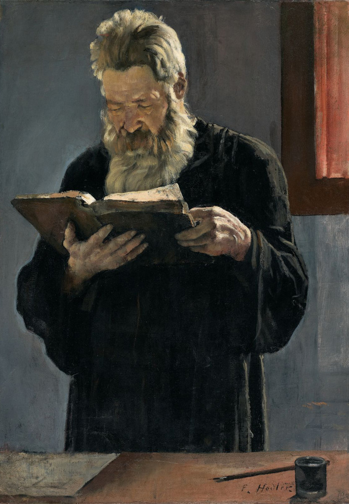 Ferdinand Hodler - Reading priest