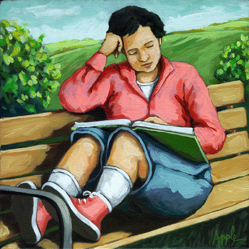 Linda Apple (EUA, contemp)Momento à sós, 2010, ost, 20 x 20 cm