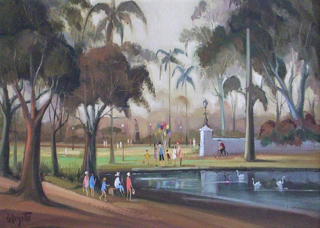 Omar Pellegatta Parque do Ibirapuera Óleo sobre tela 50 x 70 cm.