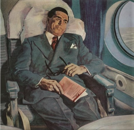 Pausa na leitura em viagem de avião